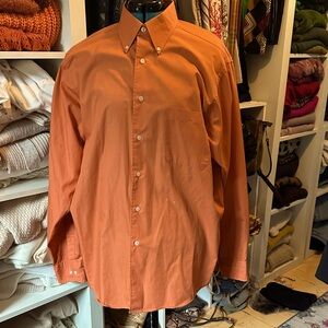 Izod Men's Rust Button-Down Shirt